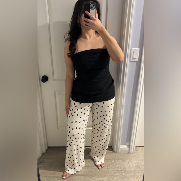 Maison D’Amelie Pants - Maison d'AmélieaPolka Dot Wide Leg Pants, Size: M